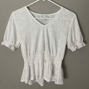 Jun & Ivy White Blouse Size S